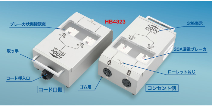 移動用分岐ボックス(ブレーカ付) 60A | アメリカン電機株式会社