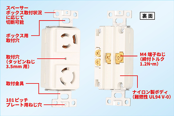 アメリカン電機 引掛形 複式埋込コンセント 接地2P15A250V 3120D i8my1cf