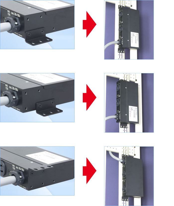 アメリカン電機　接地形2P 24A(UL) 30A(PSE) 200-240V　UL CSA規格認証取得 1Uコンセントバー　HKC2800UL - 12