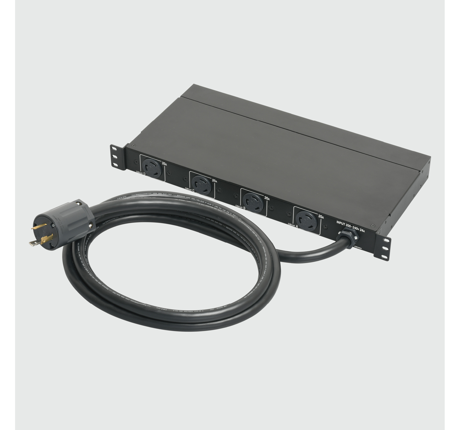 アメリカン電機　接地形2P 20A 250V　0Uコンセントバー 20A入力 IEC C-13×6ヶ口　青　HAC9060LS-BL - 8