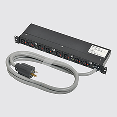 1Uコンセントバー 30A入力 IEC C13抜止×8ヶ口