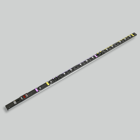 0Uコンセントバー 30A入力 IEC C13×20ヶ + IEC C19×4ヶ 電流表示機能付