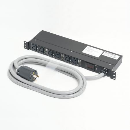 1Uコンセントバー 30A入力 NEMA L6-15×6ヶ口 電流計付